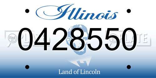 0428550 Illinois License Plate