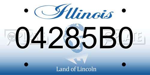 04285B0 Illinois License Plate