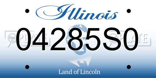 04285S0 Illinois License Plate