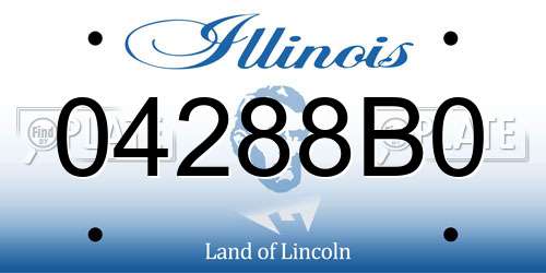 04288B0 Illinois License Plate