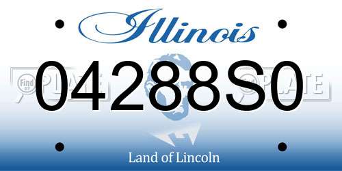 04288S0 Illinois License Plate