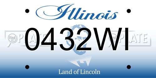 0432WI Illinois License Plate