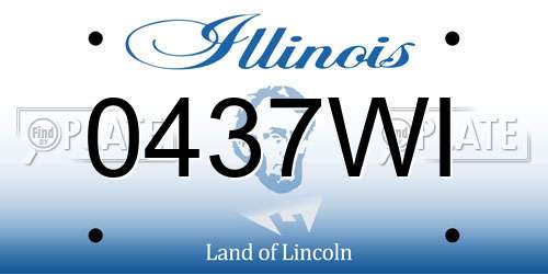 0437WI Illinois License Plate