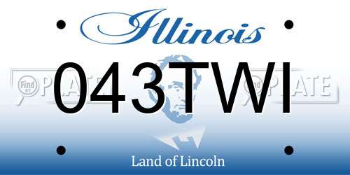 043TWI Illinois License Plate