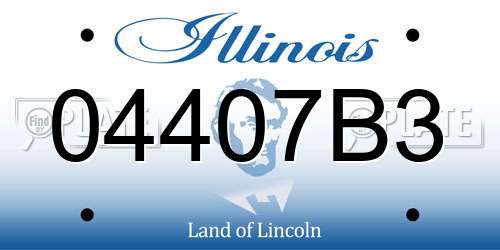 04407B3 Illinois License Plate