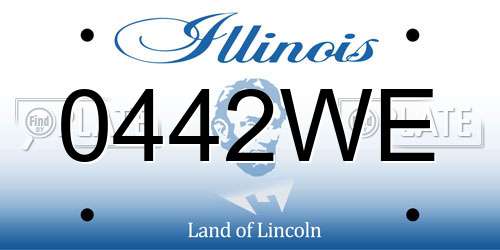 0442WE Illinois License Plate