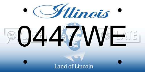0447WE Illinois License Plate