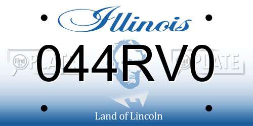 044RV0 Illinois License Plate