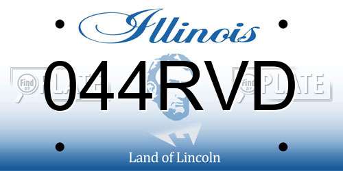 044RVD Illinois License Plate