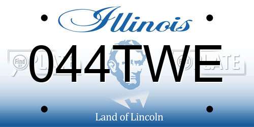 044TWE Illinois License Plate