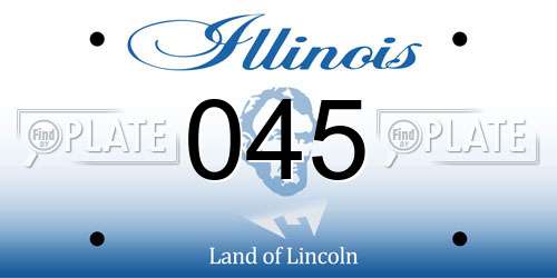 045 Illinois License Plate