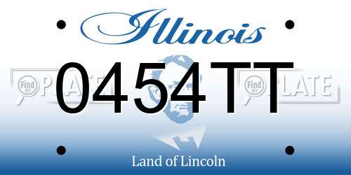 0454TT Illinois License Plate