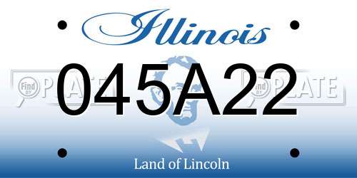 045A22 Illinois License Plate