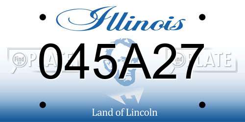 045A27 Illinois License Plate