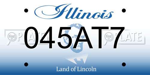 045AT7 Illinois License Plate