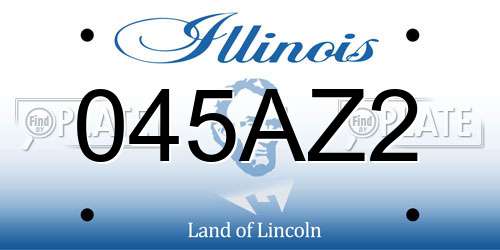 045AZ2 Illinois License Plate