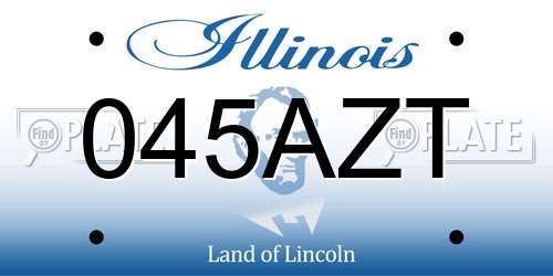 045AZT Illinois License Plate