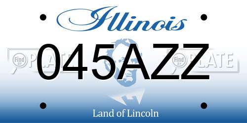 045AZZ Illinois License Plate