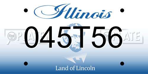045T56 Illinois License Plate