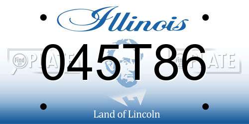 045T86 Illinois License Plate
