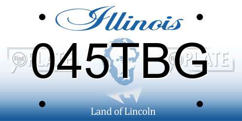 045TBG Illinois License Plate