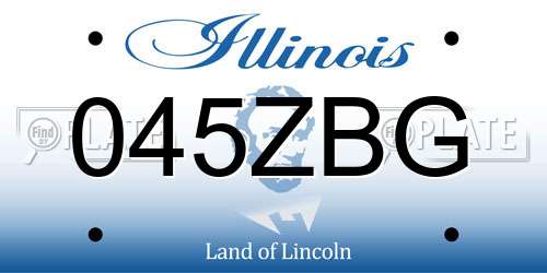 045ZBG Illinois License Plate