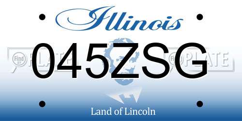 045ZSG Illinois License Plate