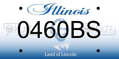 0460BS Illinois License Plate
