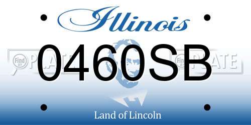 0460SB Illinois License Plate