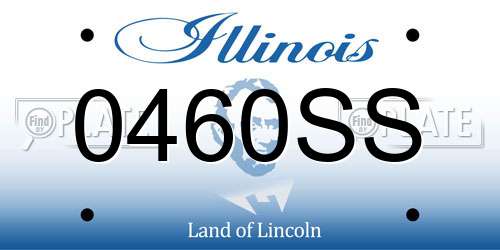 0460SS Illinois License Plate