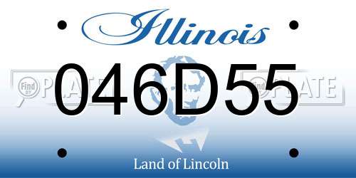 046D55 Illinois License Plate