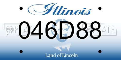 046D88 Illinois License Plate