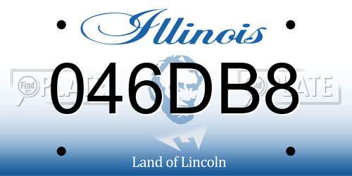 046DB8 Illinois License Plate