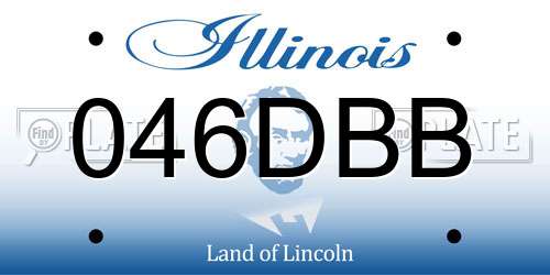 046DBB Illinois License Plate
