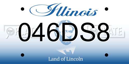 046DS8 Illinois License Plate