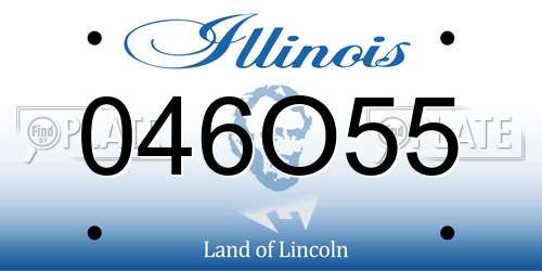 046O55 Illinois License Plate