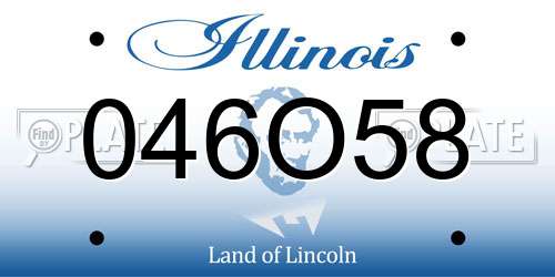 046O58 Illinois License Plate