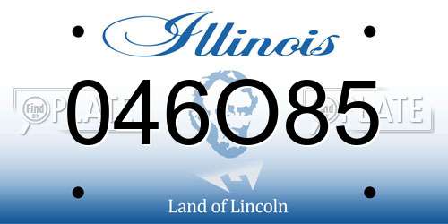 046O85 Illinois License Plate