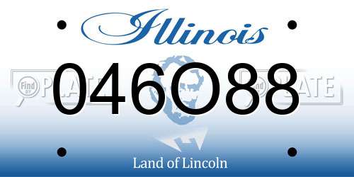 046O88 Illinois License Plate