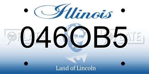046OB5 Illinois License Plate