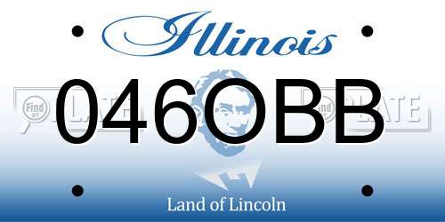 046OBB Illinois License Plate