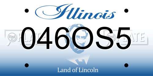 046OS5 Illinois License Plate
