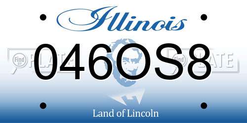 046OS8 Illinois License Plate