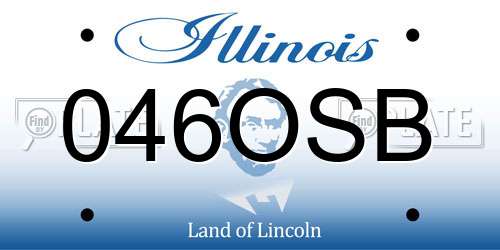 046OSB Illinois License Plate