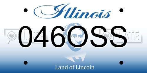 046OSS Illinois License Plate