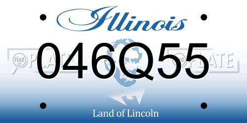 046Q55 Illinois License Plate