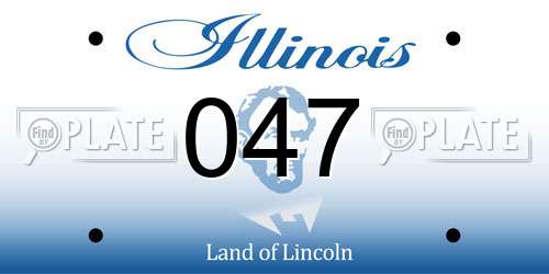 047 Illinois License Plate