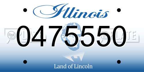 0475550 Illinois License Plate