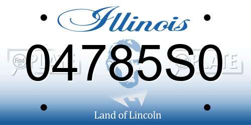 04785S0 Illinois License Plate