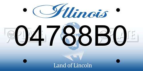 04788B0 Illinois License Plate